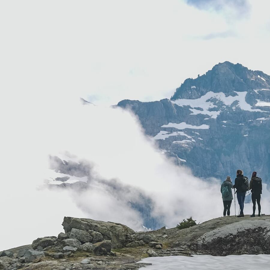 Hikers on Vancouver Island